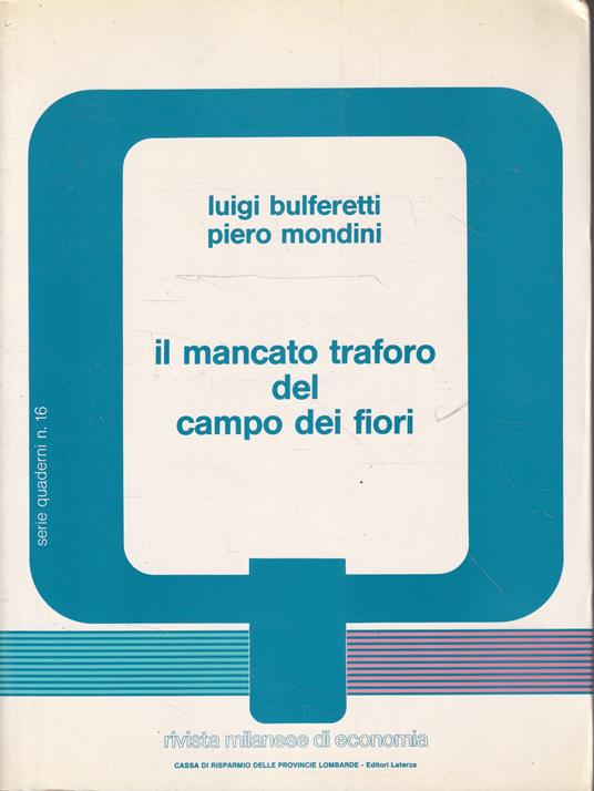 Il mancato traforo del Campo dei Fiori - copertina