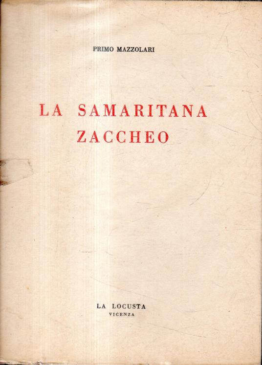 La samaritana Zaccheo - Primo Mazzolari - copertina