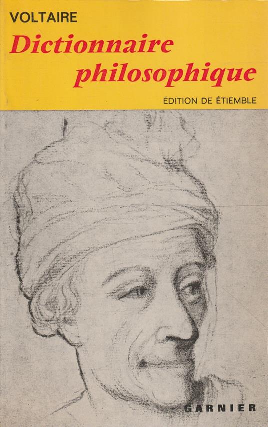 Dictionnaire philosophique - Voltaire - copertina