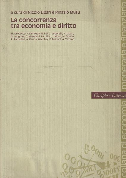 La concorrenza tra economia e diritto - copertina