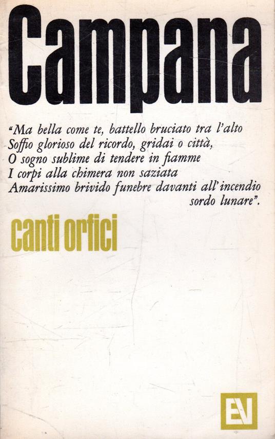 Canti orfici: e altri scritti - Dino Campana - copertina