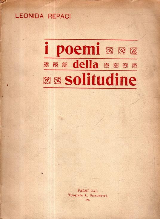 I poemi della solitudine - Leonida Rèpaci - copertina