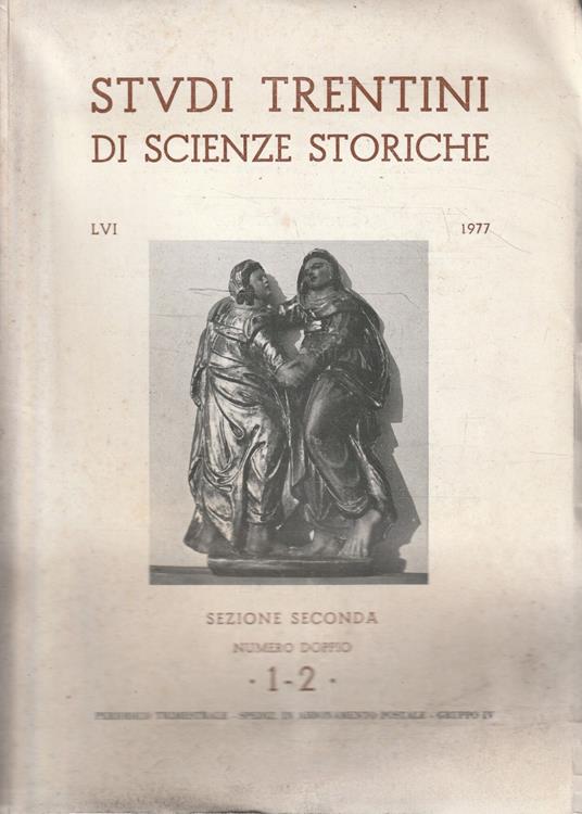 Studi Trentini di scienze storiche - sezione seconda - numero doppio 1-2 - copertina