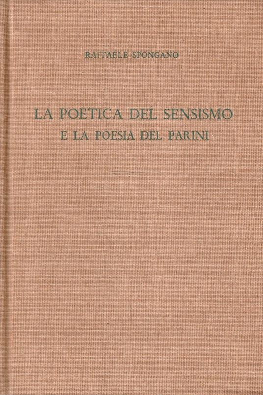 La poetica del Sensismo e la poesia del Parini - copertina