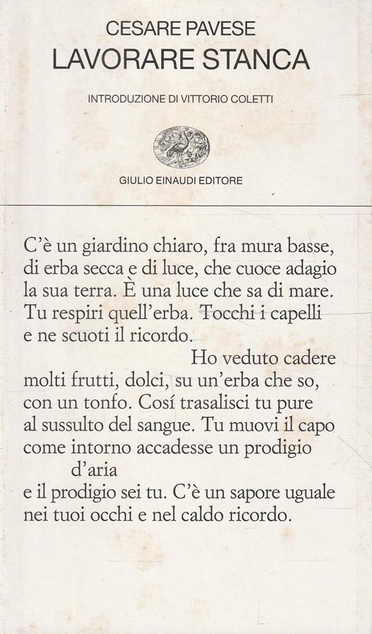 Lavorare stanca - copertina