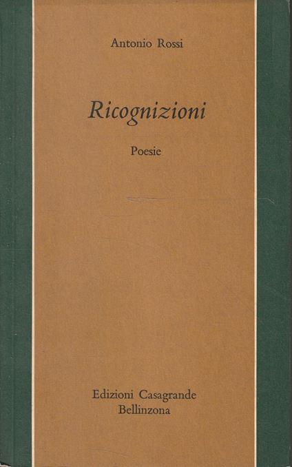 Ricognizioni - Antonio Rossi - copertina