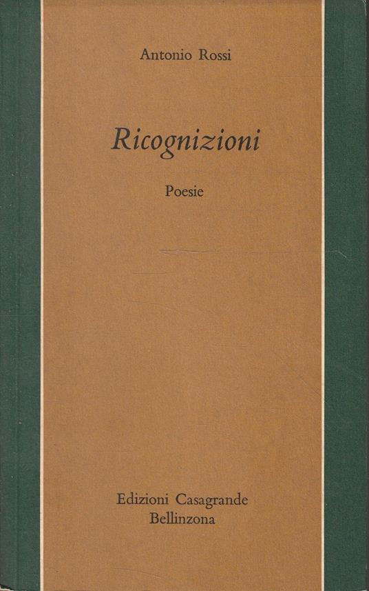 Ricognizioni - Antonio Rossi - copertina