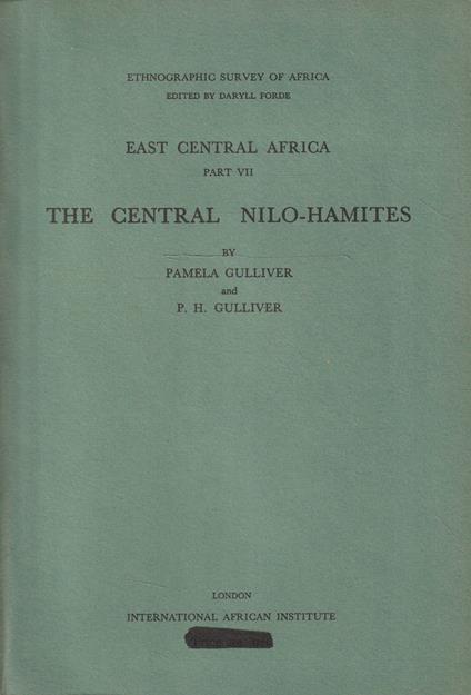 The Central Nilo Hamites (East Central Africa, Part VII) - copertina