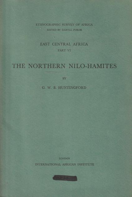 The Northern Nilo-Hamites - copertina