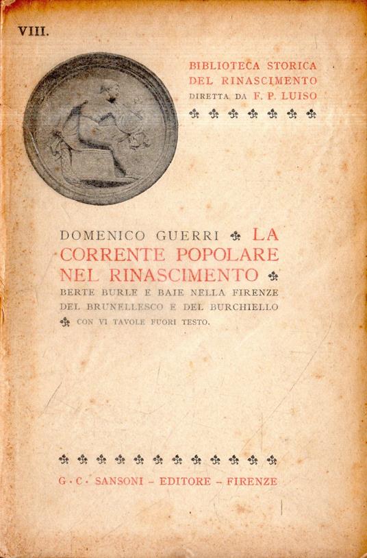La corrente popolare nel Rinascimento - Domenico Guerrini - copertina