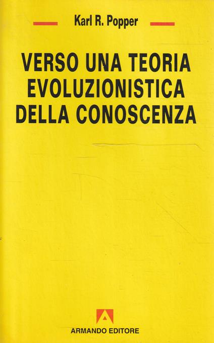 Verso una teoria evoluzionistica della conoscenza - Karl R. Popper - copertina