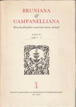 Bruniana e Campanelliana. ricerche filosofiche e materiali storico-testuali. Anno II 1996/1 - 2