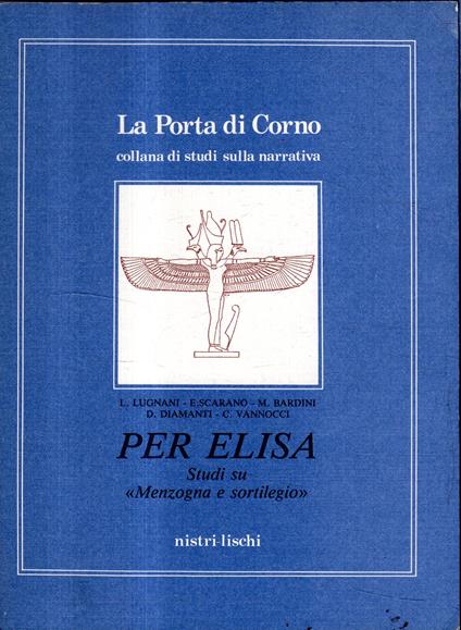 Per Elisa. Studi su "Menzogna e sortilegio" - copertina