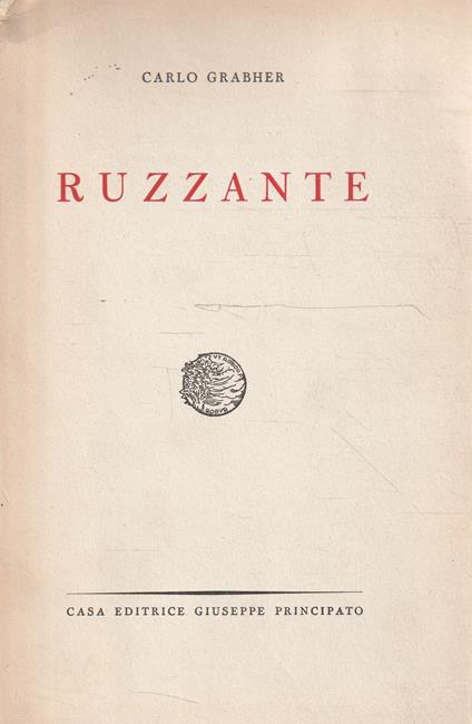 Ruzzante di Carlo Grabher - copertina