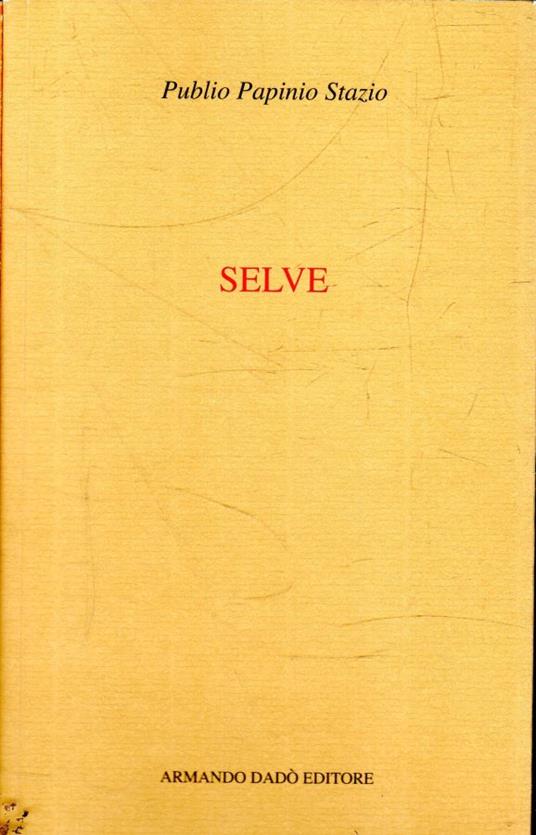 Selve = Silvae - copertina