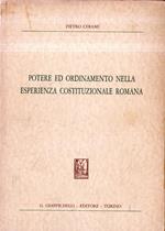 Potere ed ordinamento nella esperienza costituzionale romana