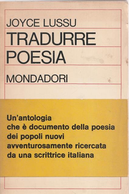 1° Edizione !!! Tradurre poesia - Joyce Lussu - copertina