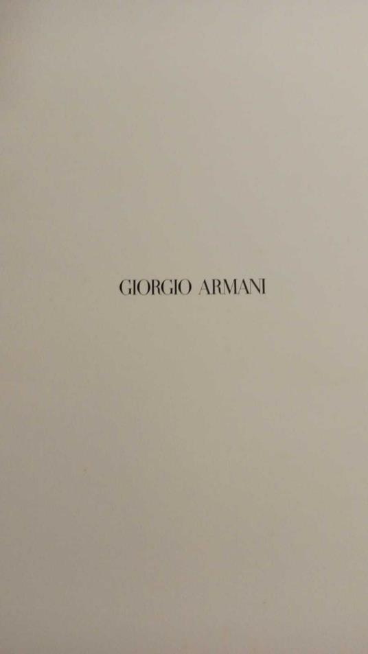 Giorgio Armani: Collezione Autunno Inverno 1990/91 - Giorgio Armani - copertina