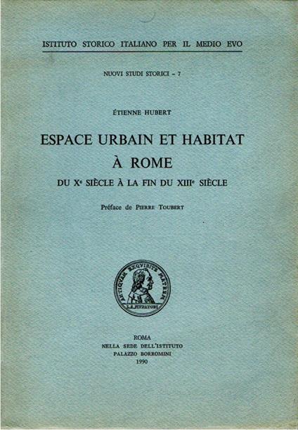 Espace urbain et habitat a Rome - copertina