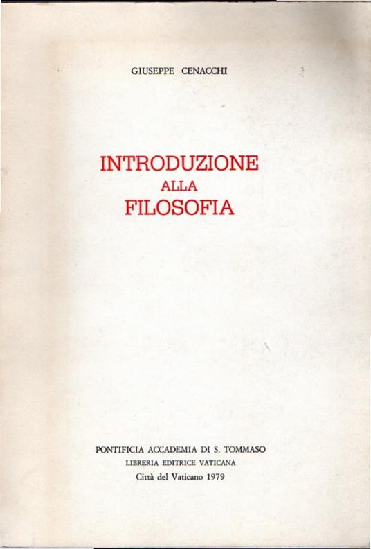 Introduzione alla Filosofia - copertina