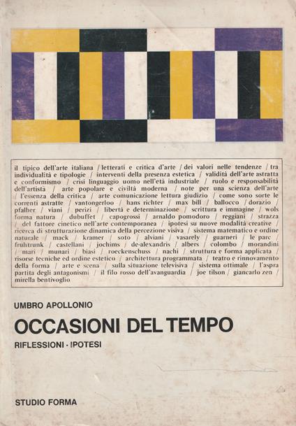 Occasioni del tempo. Riflessioni - Ipotesi - Umbro Apollonio - copertina