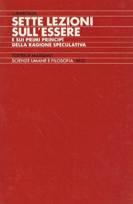 Sette lezioni sull'essere e sui primi principi della ragione speculativa - copertina