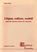 Lingua, cultura, società : saggi sulla letteratura italiana del Cinquecento