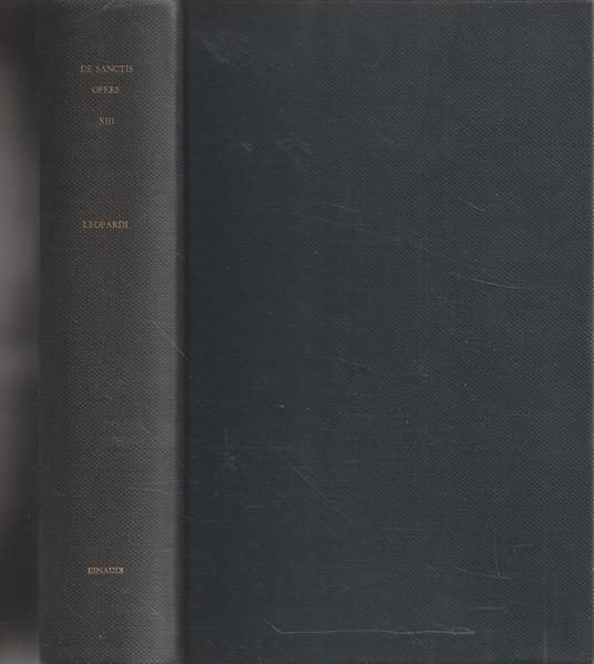 Leopardi - Francesco De Sanctis - copertina