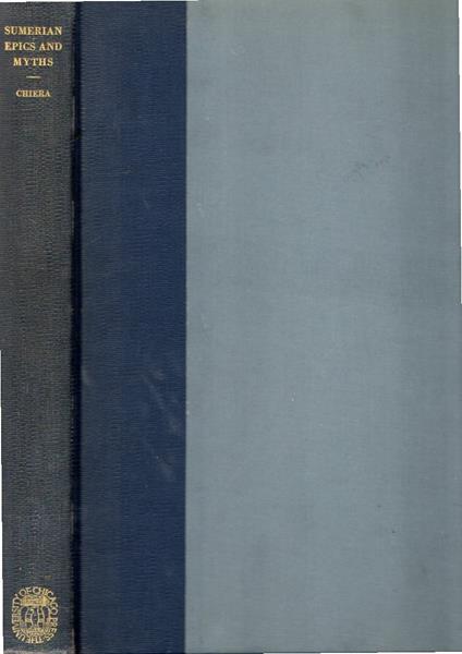 Sumerian Epics and Myths - Edward Chiera - copertina
