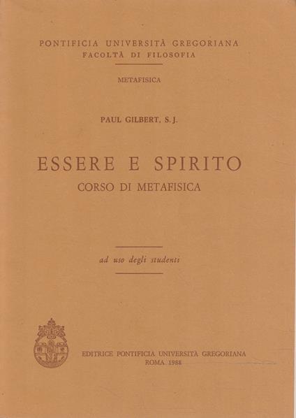 Essere e spirito - Paul Gilbert - copertina