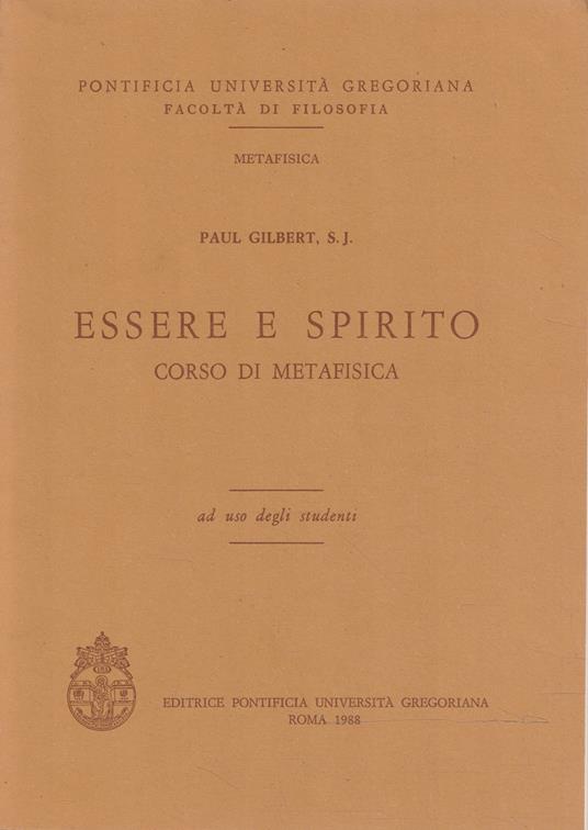Essere e spirito - Paul Gilbert - copertina