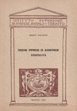 Funzioni empiriche ed algoritmiche: generalità