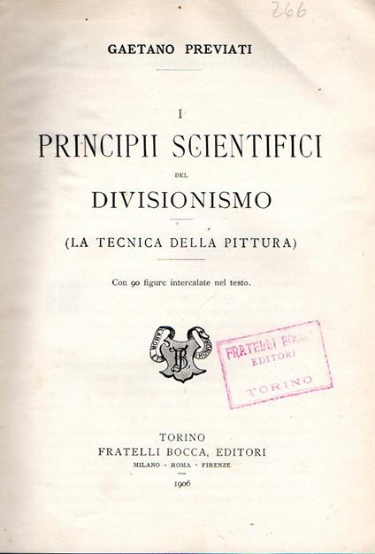 I principii scientifici del divisionismo (La tecnica della pittura) - Gaetano Previati - copertina