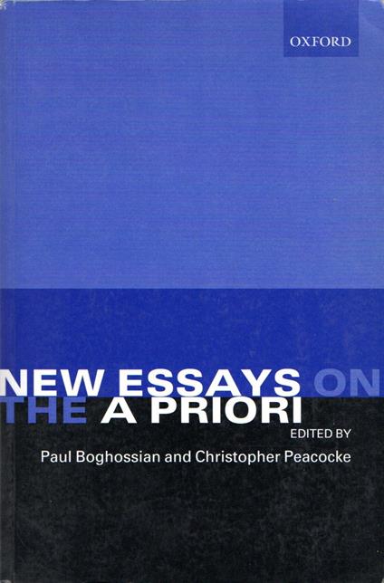 New Essays on the A Priori - copertina
