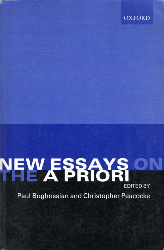 New Essays on the A Priori - copertina