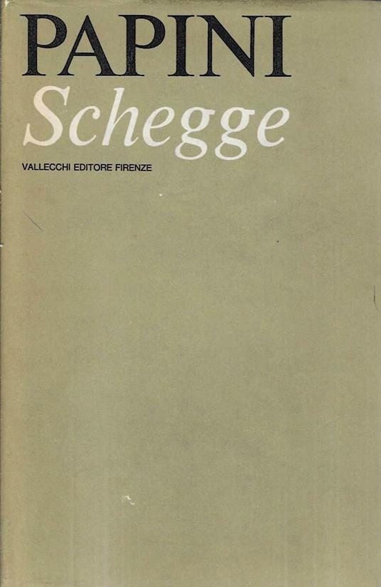 Schegge - Giovanni Papini - copertina
