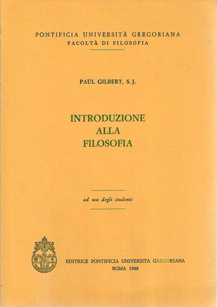 Introduzione alla filosofia - copertina