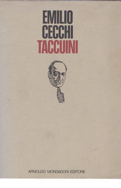 Taccuini - Emilio Cecchi - copertina