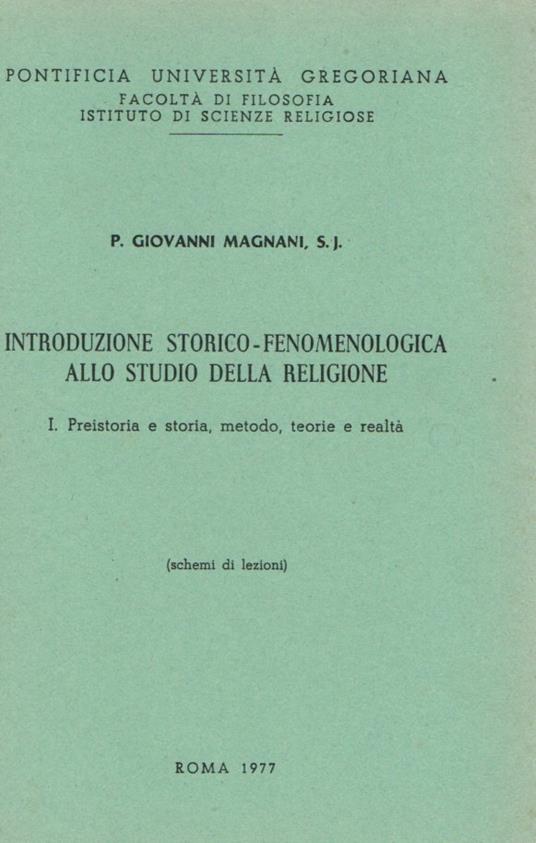 Introduzione storico-fenomenologica allo studio della religione - copertina