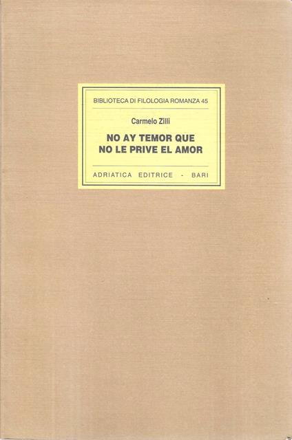 No ay temor que no le prive el amor. Sull'Historia de Pìramo y Tisbe di Cristobal de Castillejo - copertina