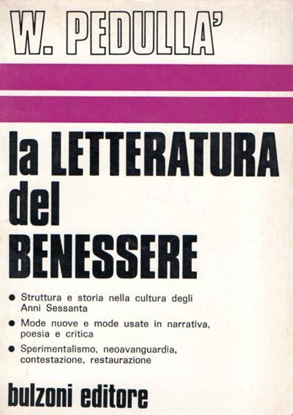 La letteratura del benessere - copertina