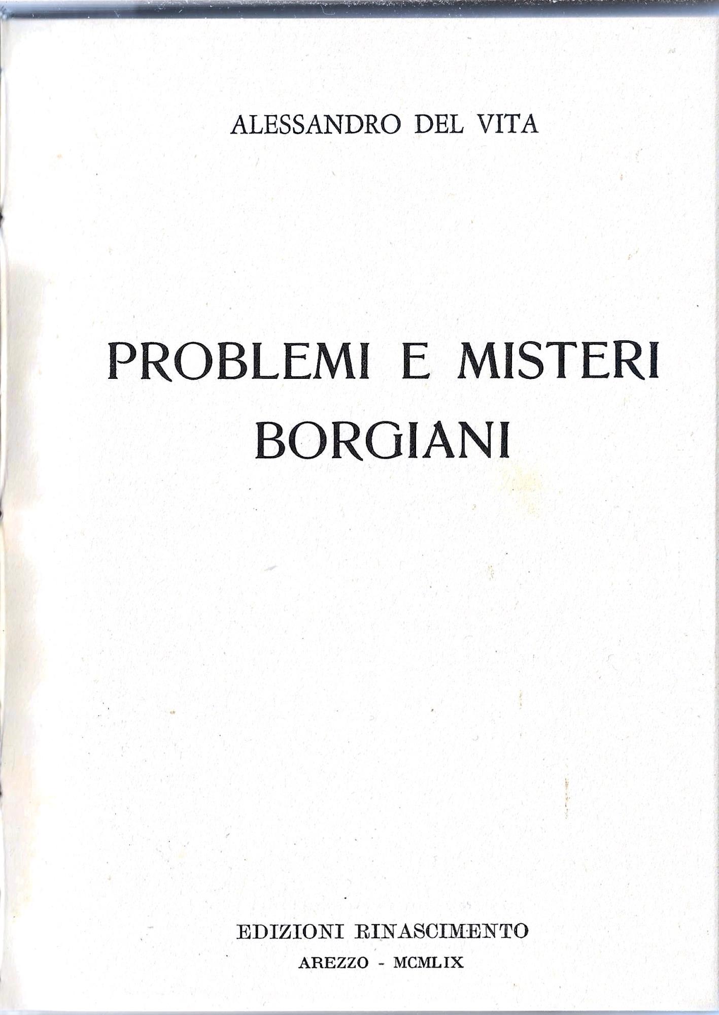Problemi e misteri borgiani
