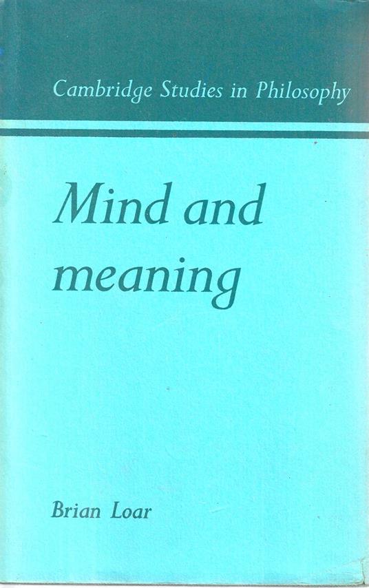 Mind and Meaning - copertina