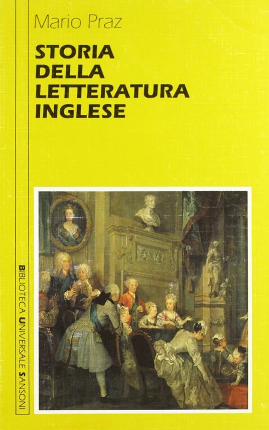Storia della letteratura inglese - Mario Praz - copertina