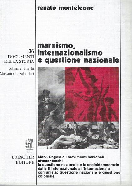 Marxismo, internazionalismo e questione nazionale - Renato Monteleone - copertina