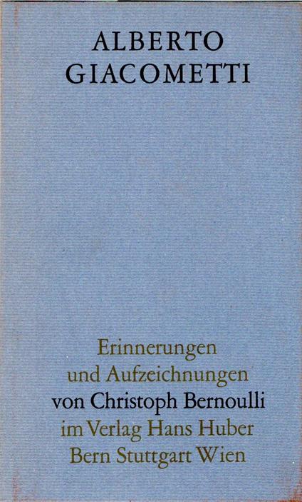 Alberto Giacometti - copertina