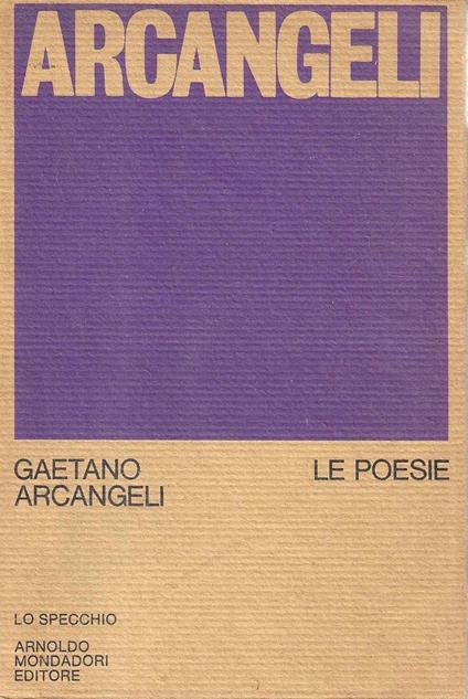 Le poesie - Gaetano Arcangeli - copertina