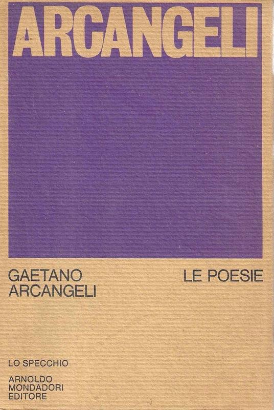 Le poesie - Gaetano Arcangeli - copertina