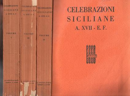 Celebrazione siciliane (3 vol.) - copertina
