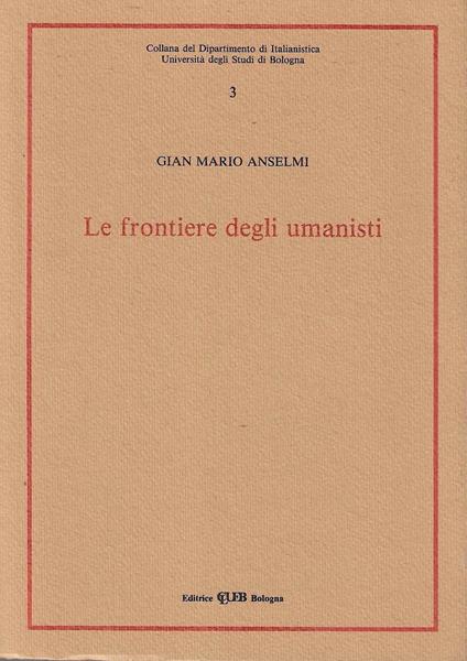 Le frontiere degli umanisti - copertina